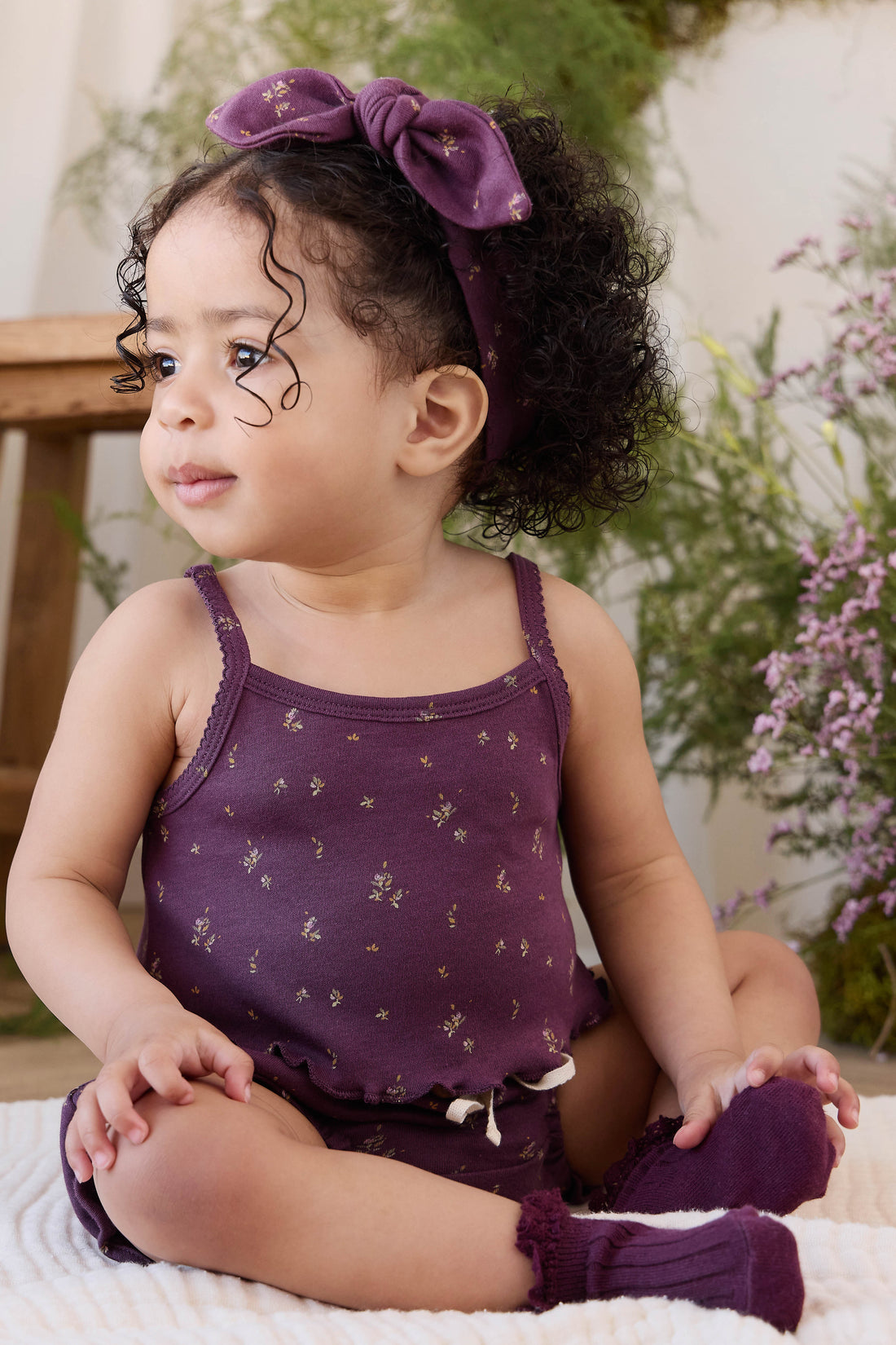 Organic Cotton Bebe Singlet - Dina Fig Childrens Singlet from Jamie Kay Australia