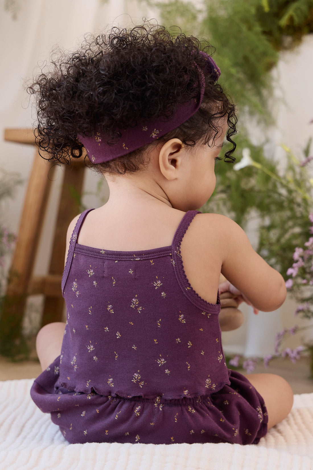 Organic Cotton Bebe Singlet - Dina Fig Childrens Singlet from Jamie Kay Australia