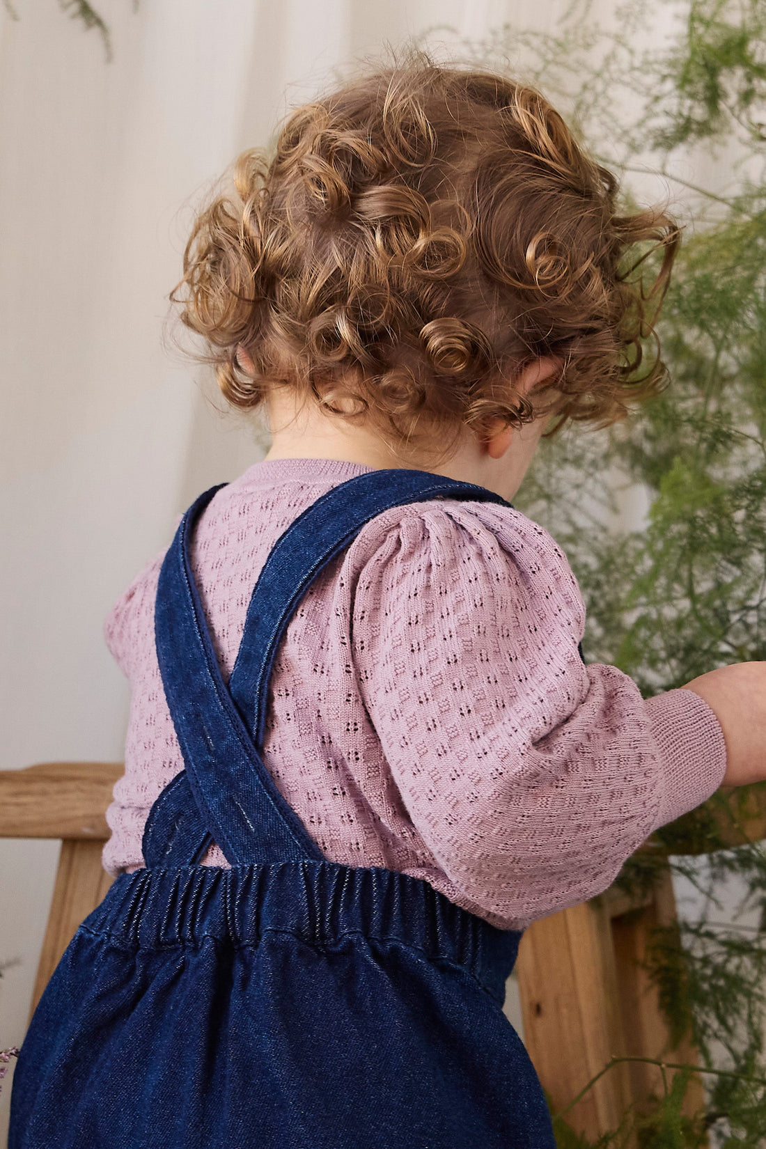 Maylah Overall - Deep Sea Denim Orchid Rose Childrens Overall from Jamie Kay Australia