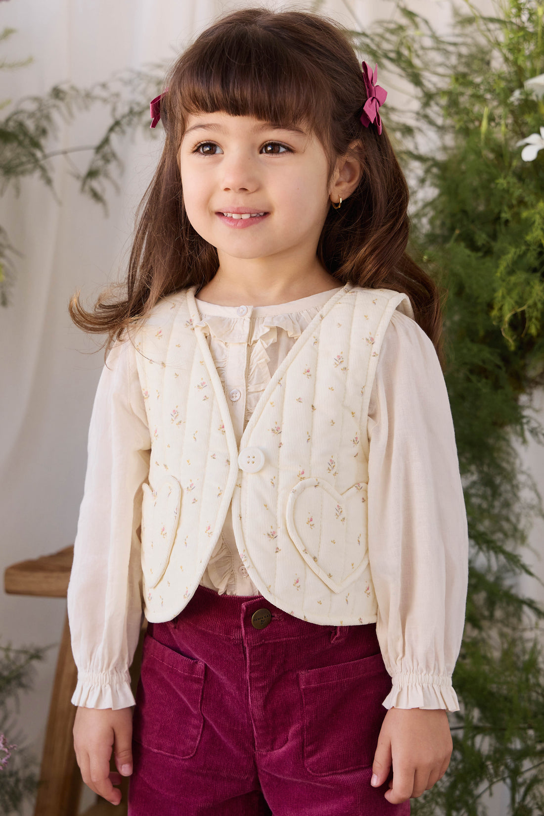 Londyn Pincord Vest - Dina Antique Childrens Vest from Jamie Kay Australia