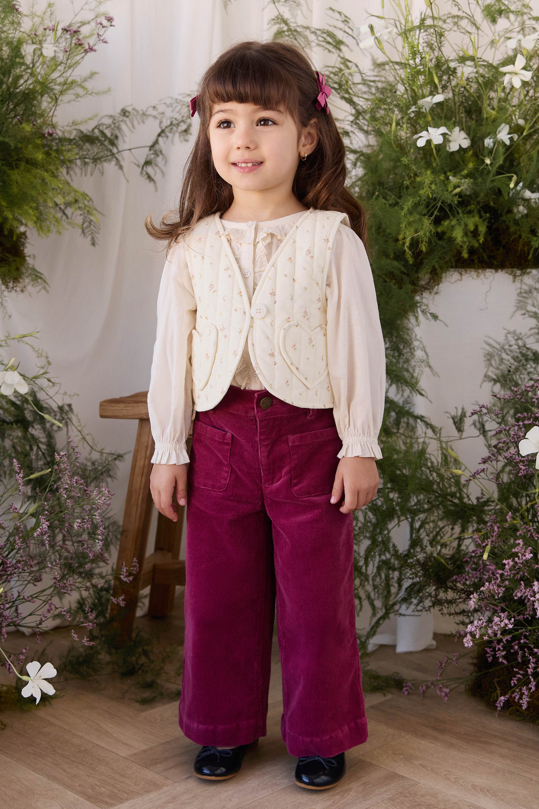 Organic Cotton Maylah Blouse - Vanilla Childrens Top from Jamie Kay Australia
