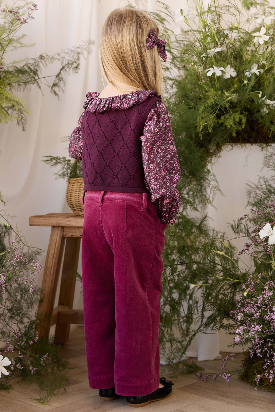 Lilah Knitted Vest - Fig Childrens Vest from Jamie Kay Australia