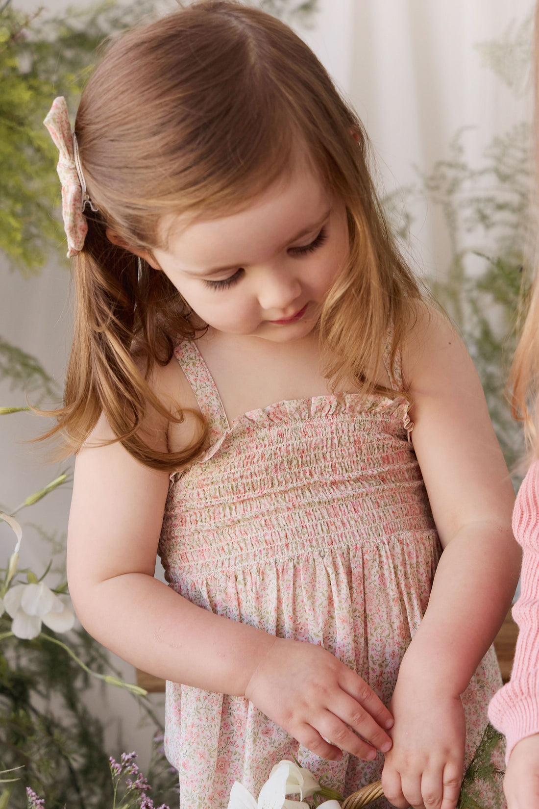 Organic Cotton Arabella Jumpsuit - Flora Pink Childrens Onepiece from Jamie Kay Australia