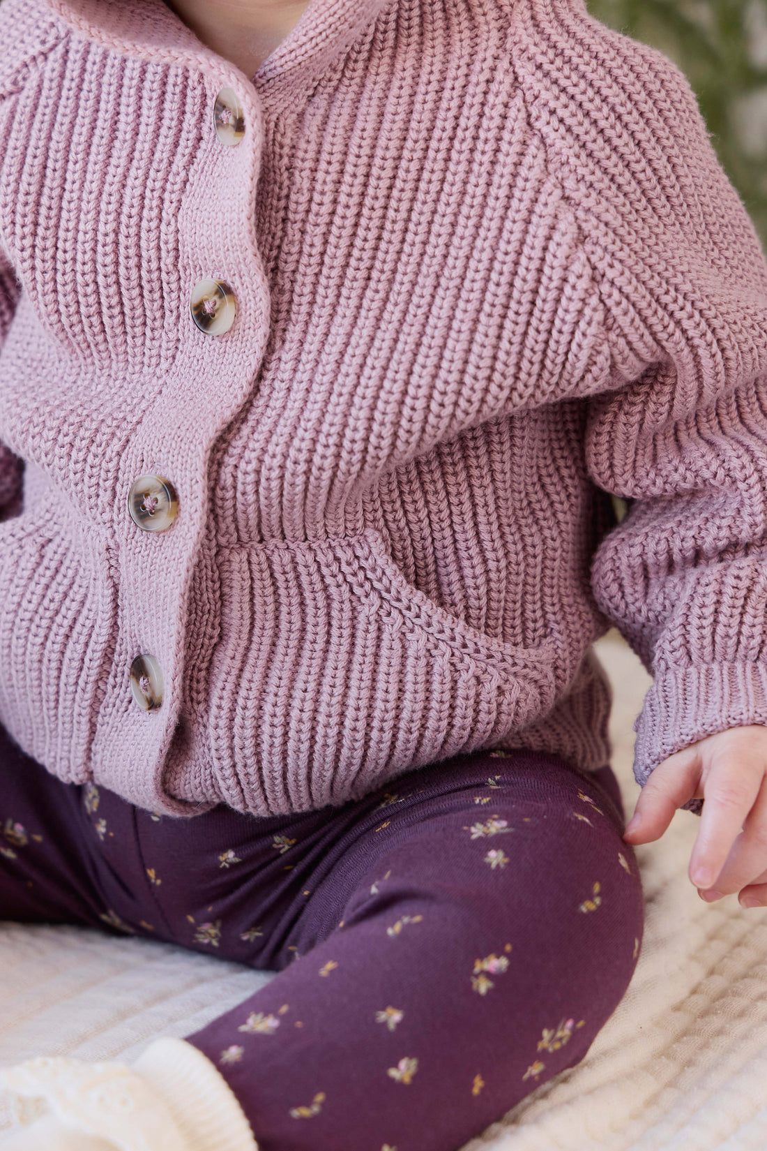 Bear Cardigan - Dreamy Pink Childrens Cardigan from Jamie Kay Australia
