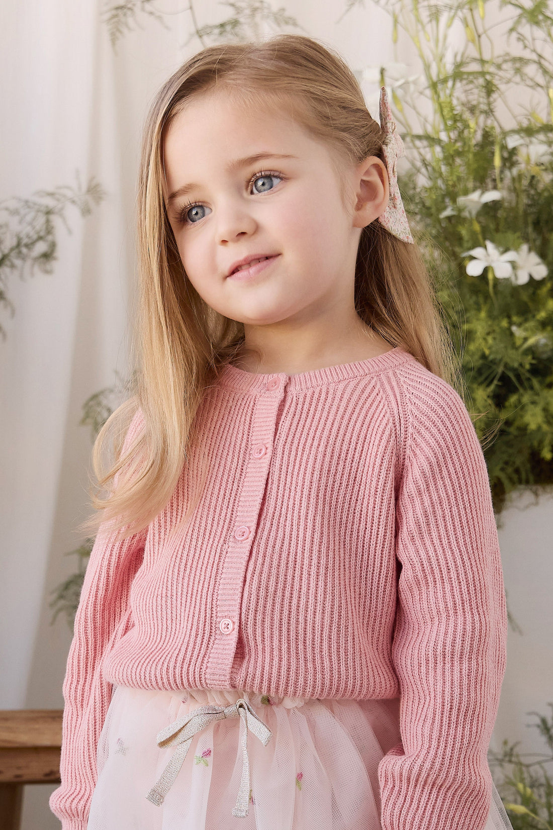 Matilda Cardigan - Pale Blush Childrens Cardigan from Jamie Kay Australia