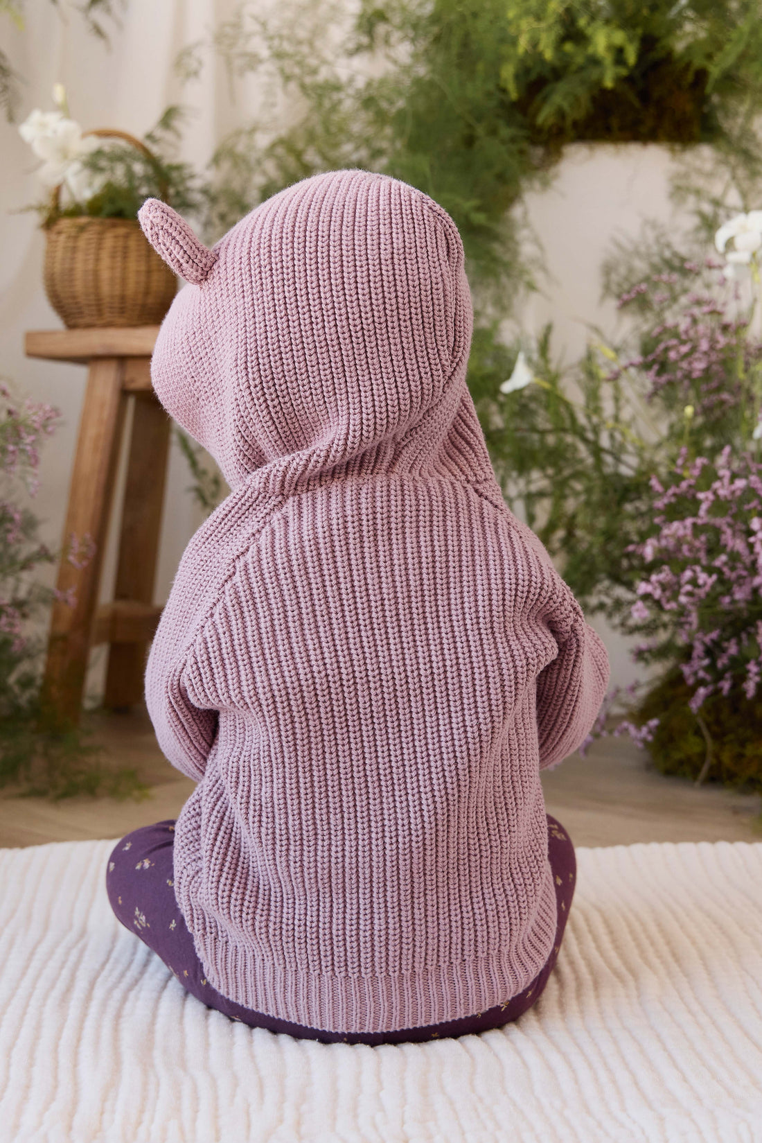Bear Cardigan - Dreamy Pink Childrens Cardigan from Jamie Kay Australia
