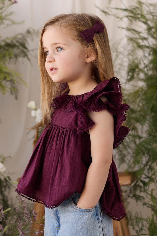 Organic Cotton Banks Blouse - Fig Childrens Top from Jamie Kay Australia