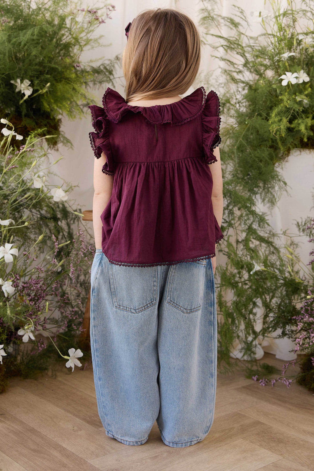Organic Cotton Banks Blouse - Fig Childrens Top from Jamie Kay Australia