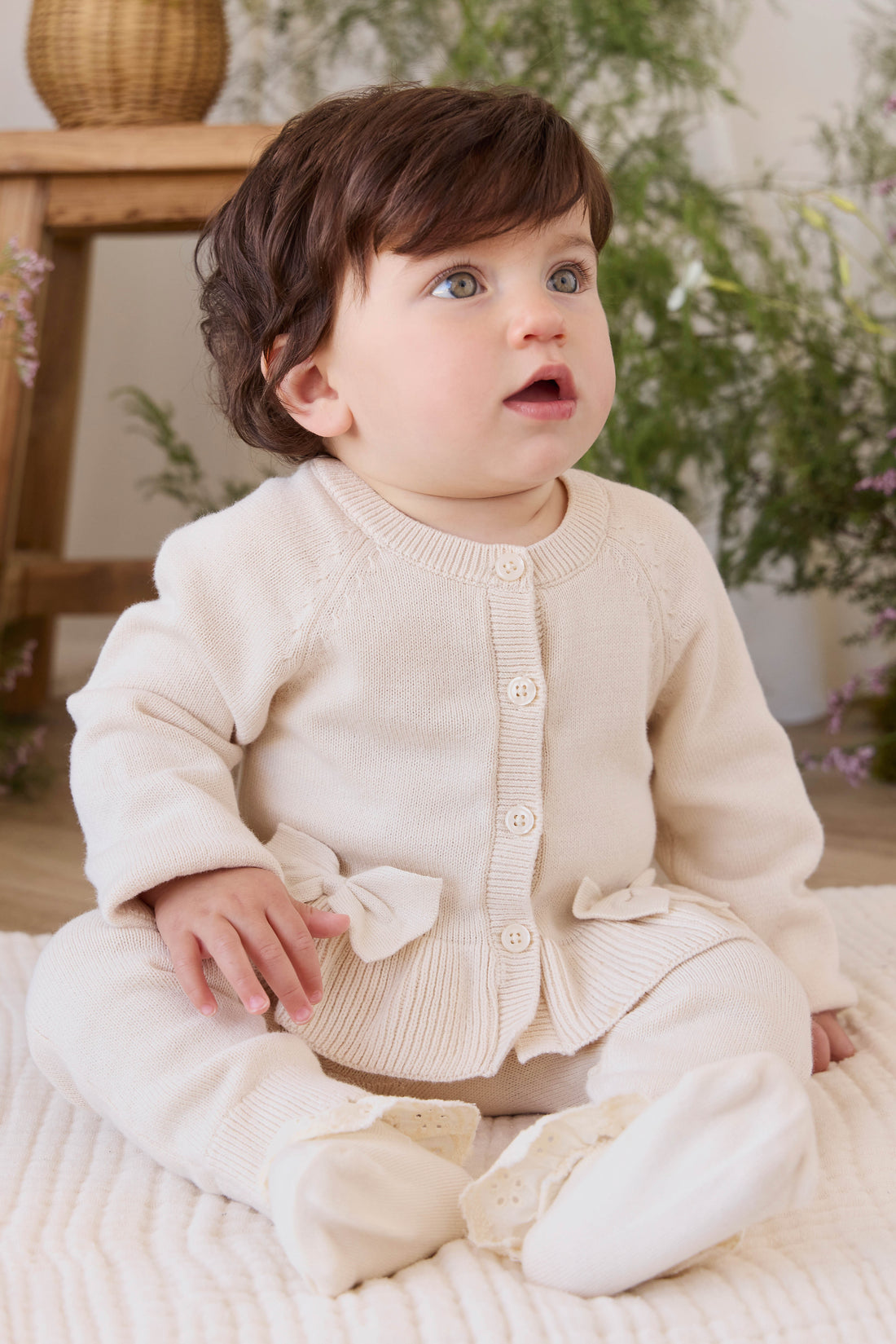 Lyla Cardigan - Vanilla Childrens Cardigan from Jamie Kay Australia