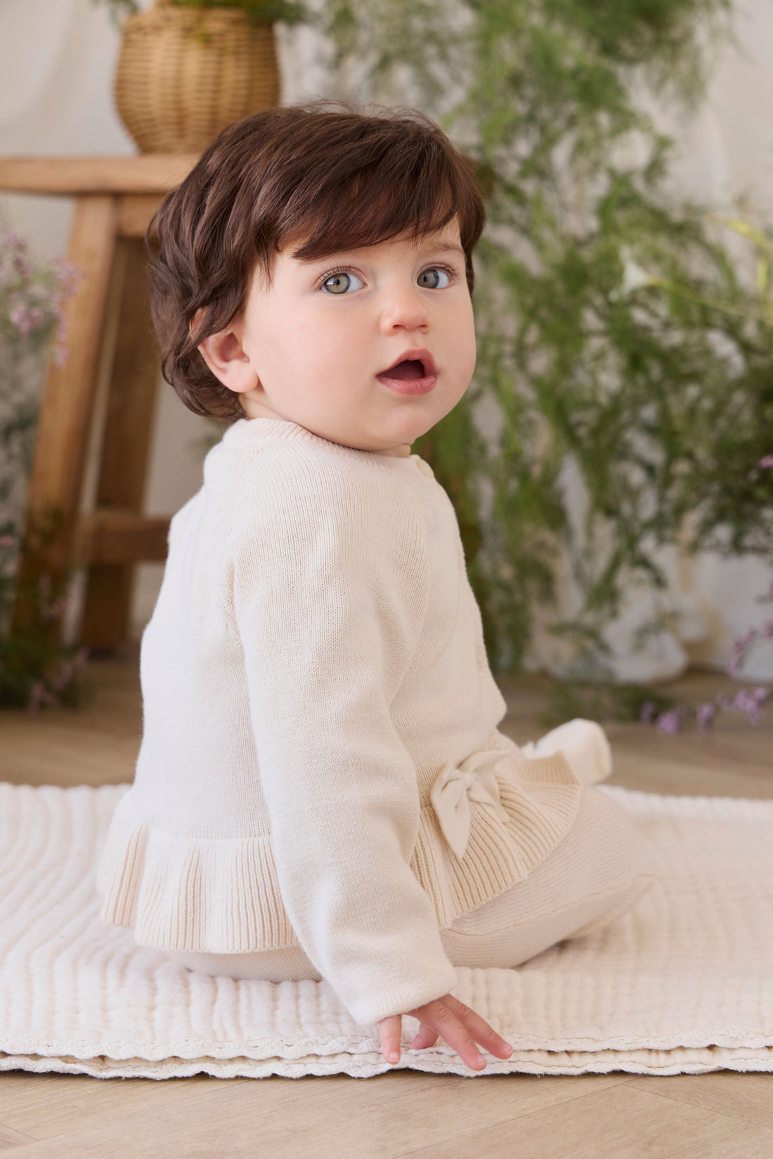 Lyla Cardigan - Vanilla Childrens Cardigan from Jamie Kay Australia
