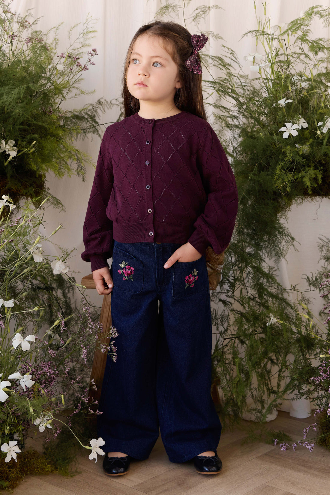 Lilah Cardigan - Fig Childrens Cardigan from Jamie Kay Australia