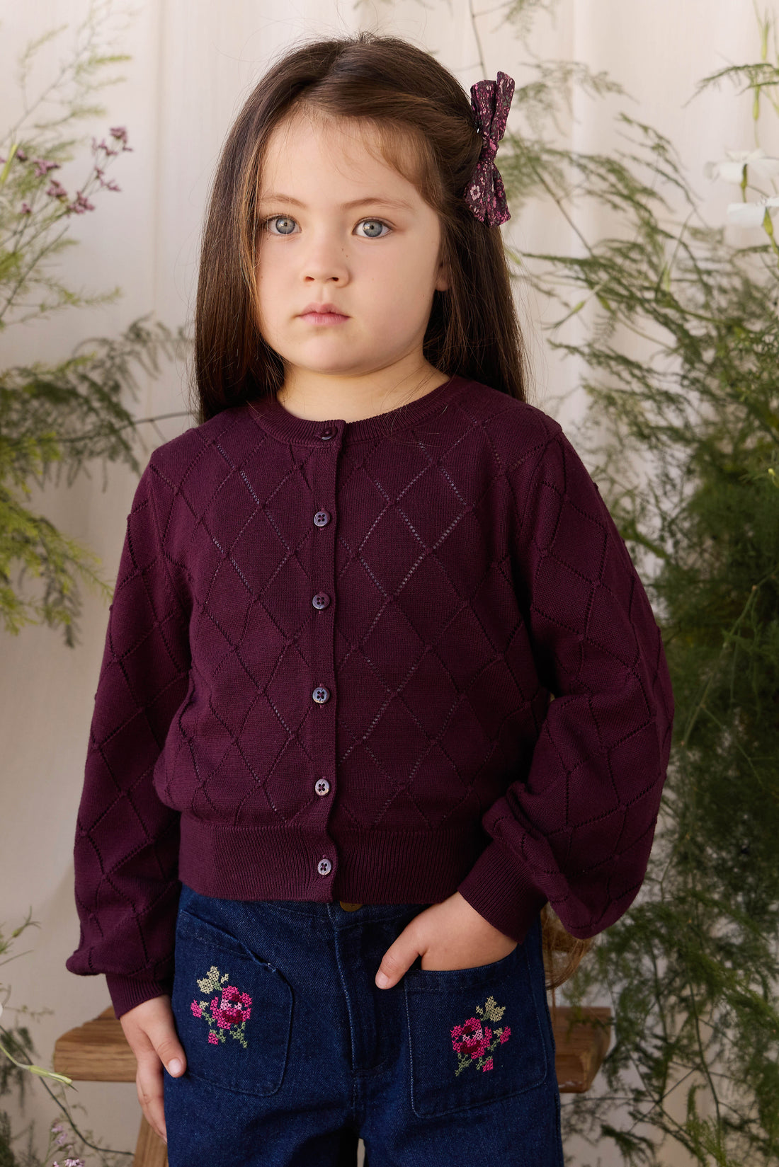 Lilah Cardigan - Fig Childrens Cardigan from Jamie Kay Australia