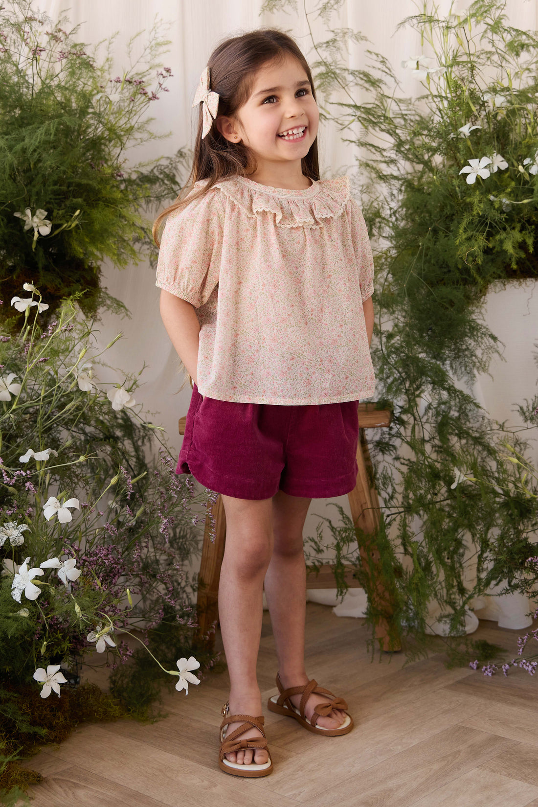 Organic Cotton Misty Top - Flora Pink Childrens Top from Jamie Kay Australia