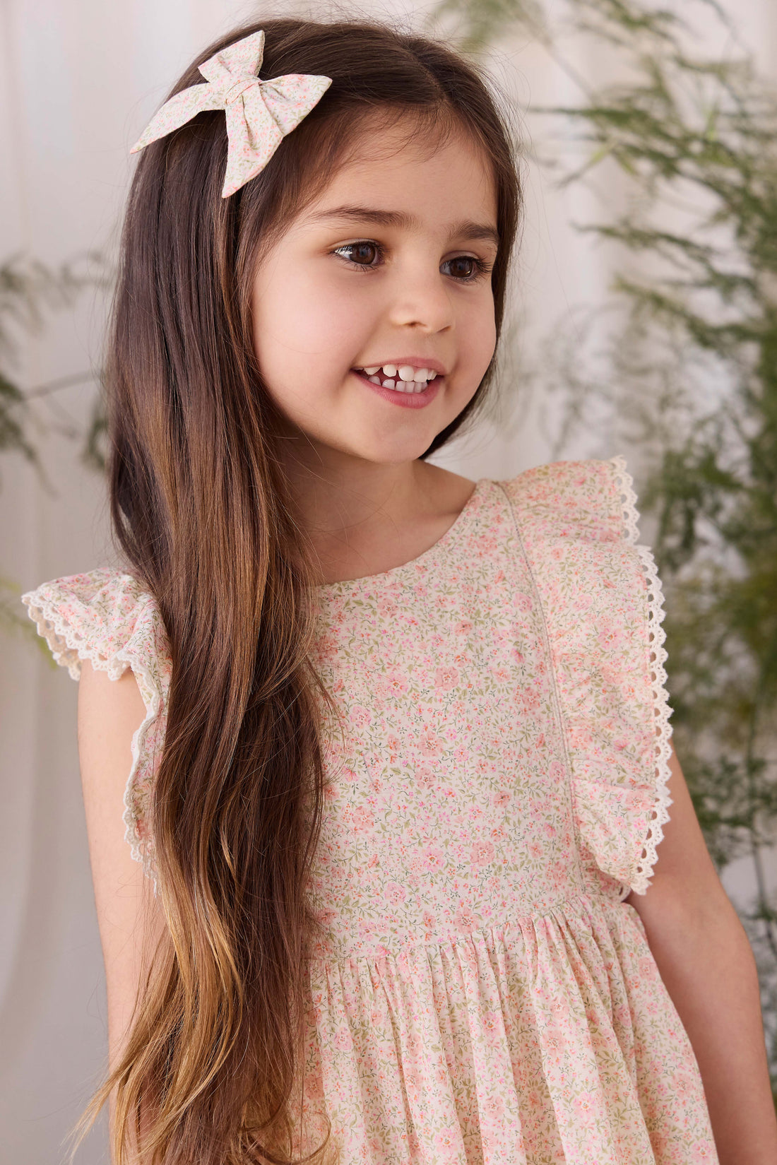 Dovie Bow - Flora Pink Childrens Bow from Jamie Kay Australia