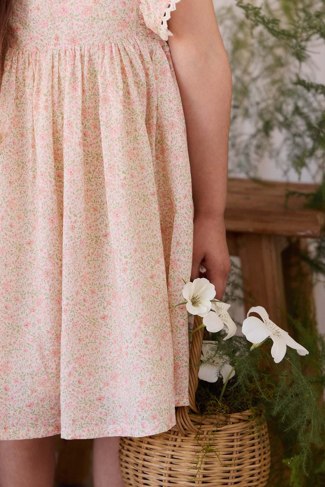Organic Cotton Helene Dress - Flora Pink Childrens Dress from Jamie Kay Australia