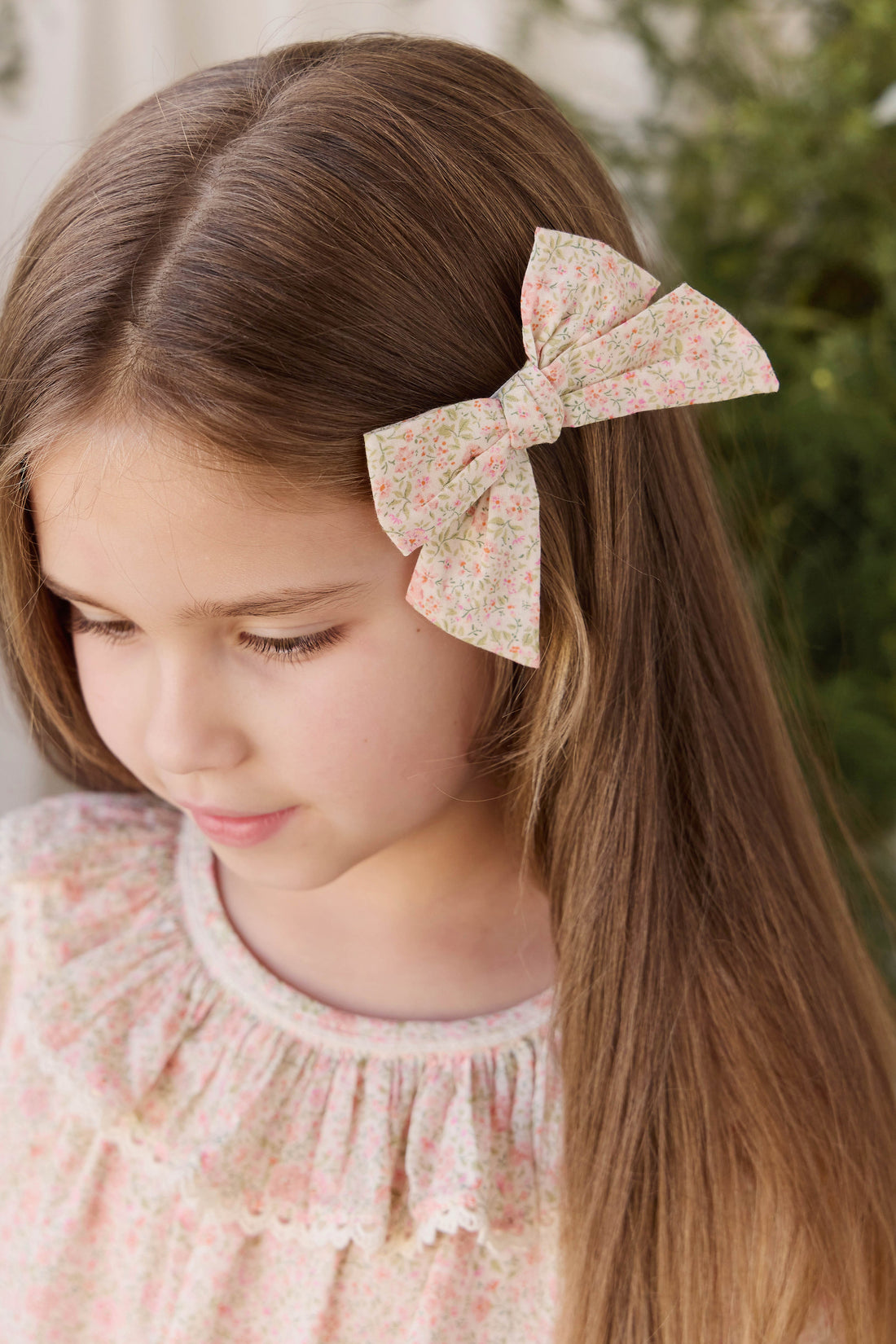 Dovie Bow - Flora Pink Childrens Bow from Jamie Kay Australia