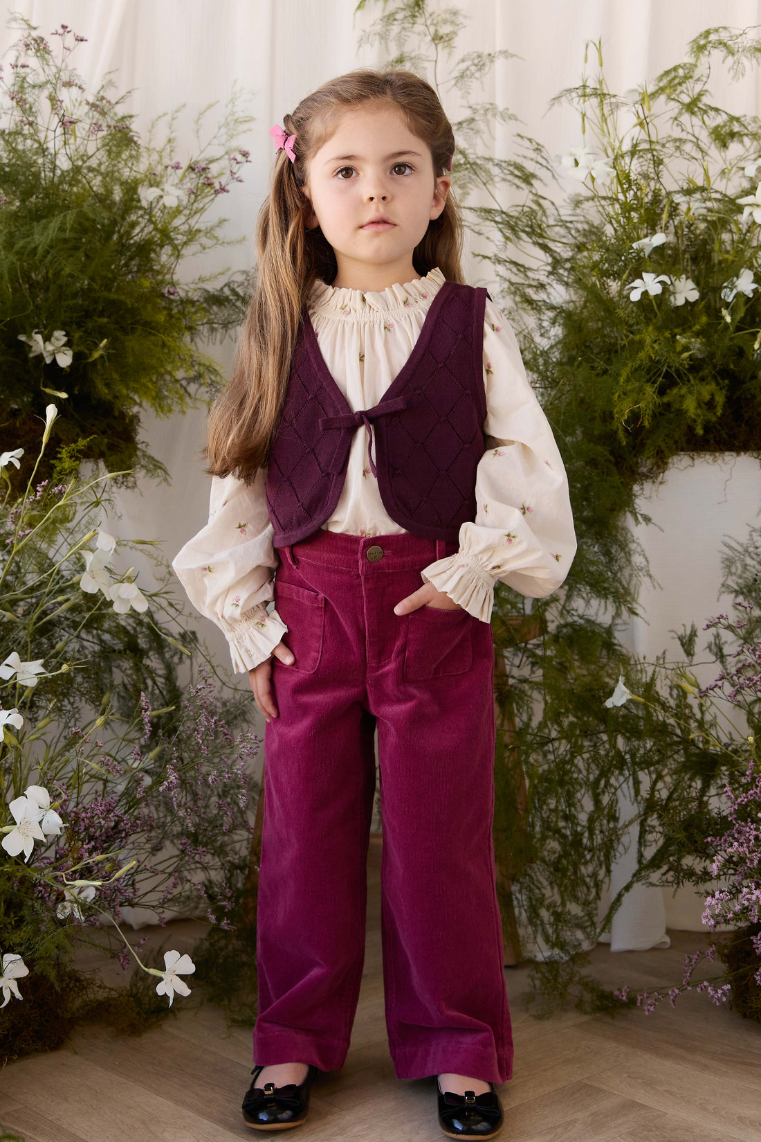 Lilah Knitted Vest - Fig Childrens Vest from Jamie Kay Australia