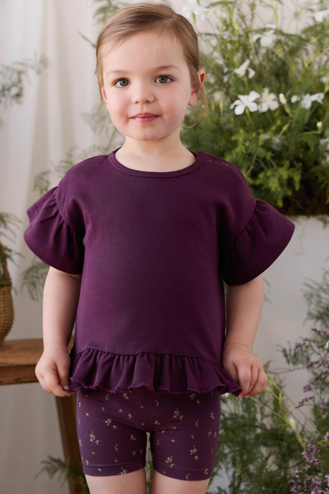Organic Cotton Everyday Bike Short - Dina Fig Childrens Shorts from Jamie Kay Australia