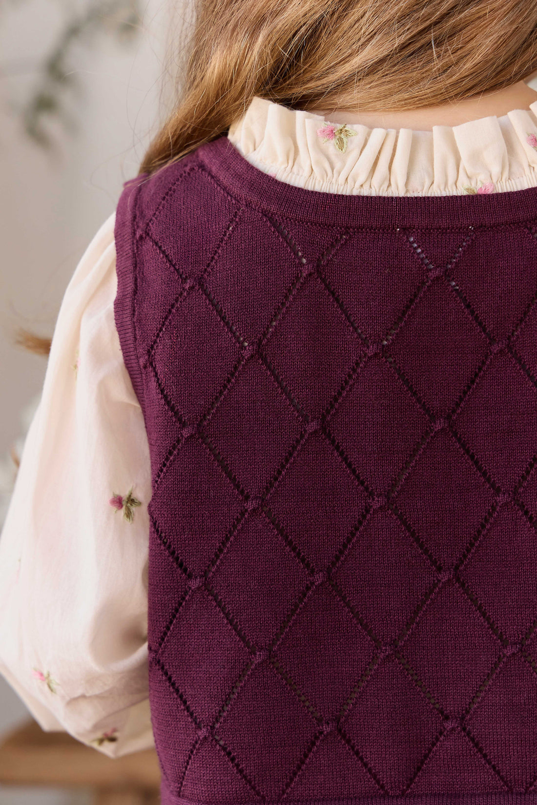 Lilah Knitted Vest - Fig Childrens Vest from Jamie Kay Australia