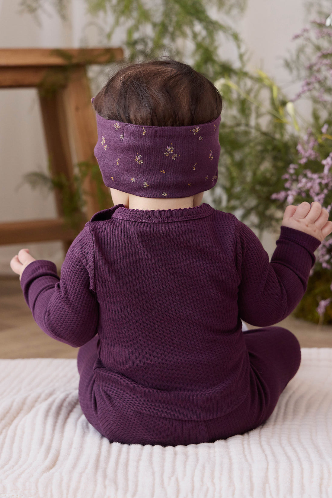 Organic Cotton Modal Maude Bodysuit - Fig Childrens Bodysuit from Jamie Kay Australia
