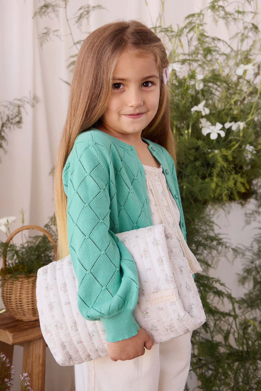 Adelaide Quilted Pouch - Justine Orchid Childrens Bag from Jamie Kay Australia