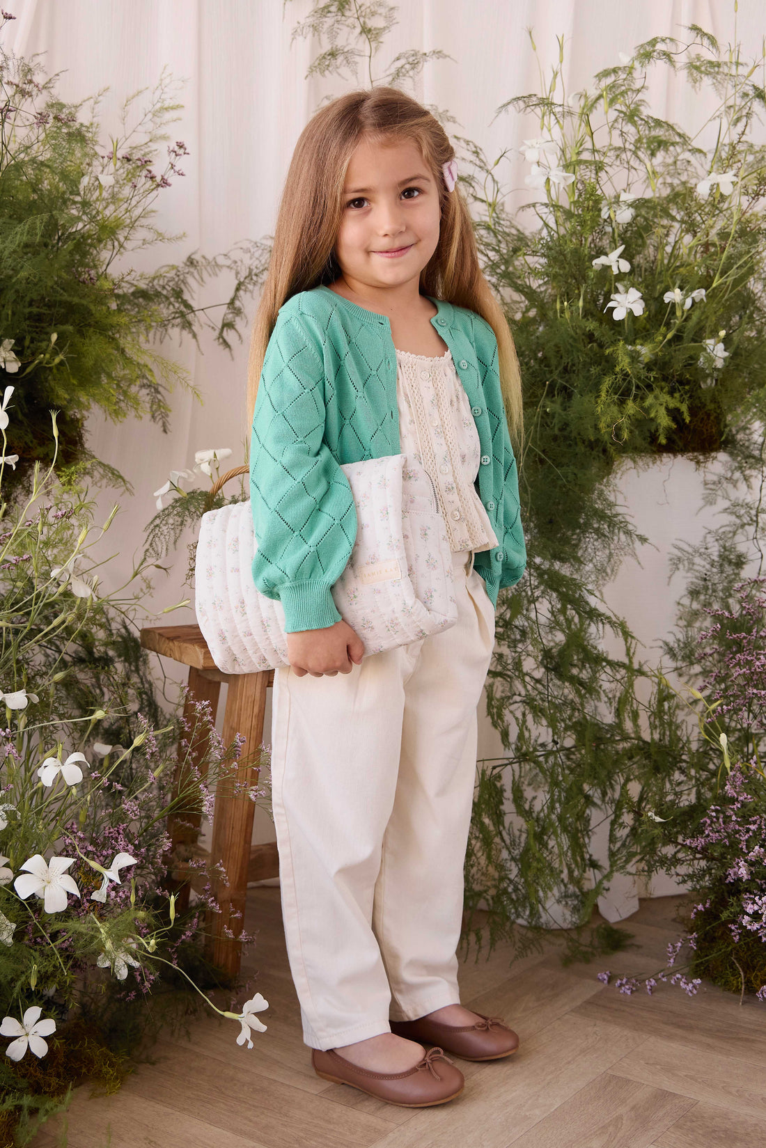 Adelaide Quilted Pouch - Justine Orchid Childrens Bag from Jamie Kay Australia
