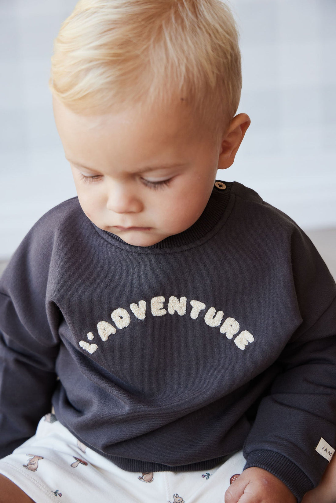 Organic Cotton Damien Sweatshirt - Kalamata L' Adventure Childrens Top from Jamie Kay Australia