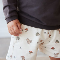 Organic Cotton Jalen Short - Woodland Friends Childrens Short from Jamie Kay Australia