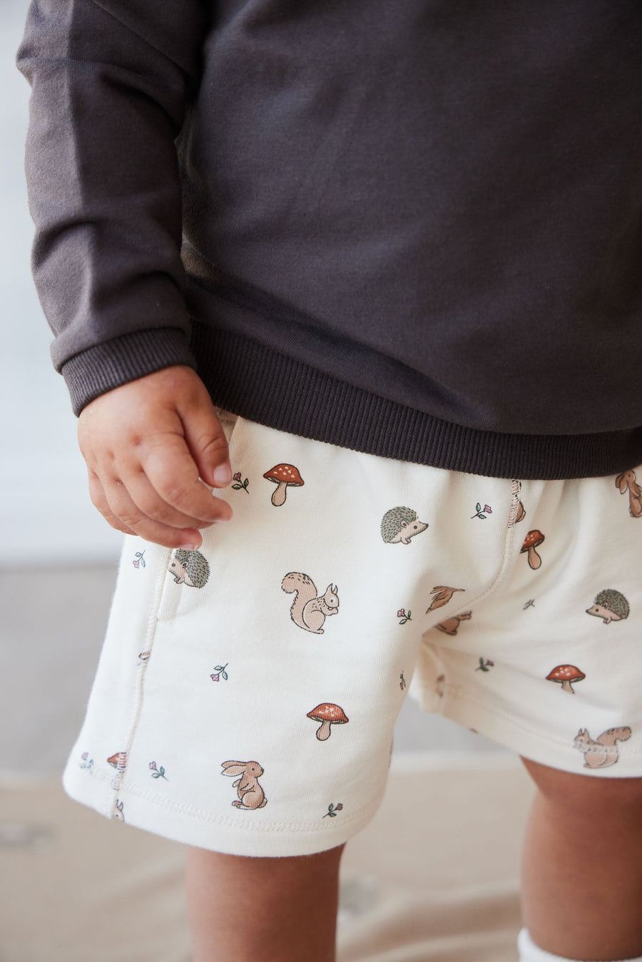 Organic Cotton Jalen Short - Woodland Friends Childrens Short from Jamie Kay Australia