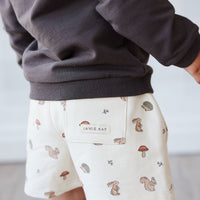 Organic Cotton Jalen Short - Woodland Friends Childrens Short from Jamie Kay Australia