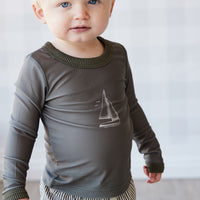 Liam Vest - Deep Olive Childrens Swimwear from Jamie Kay Australia