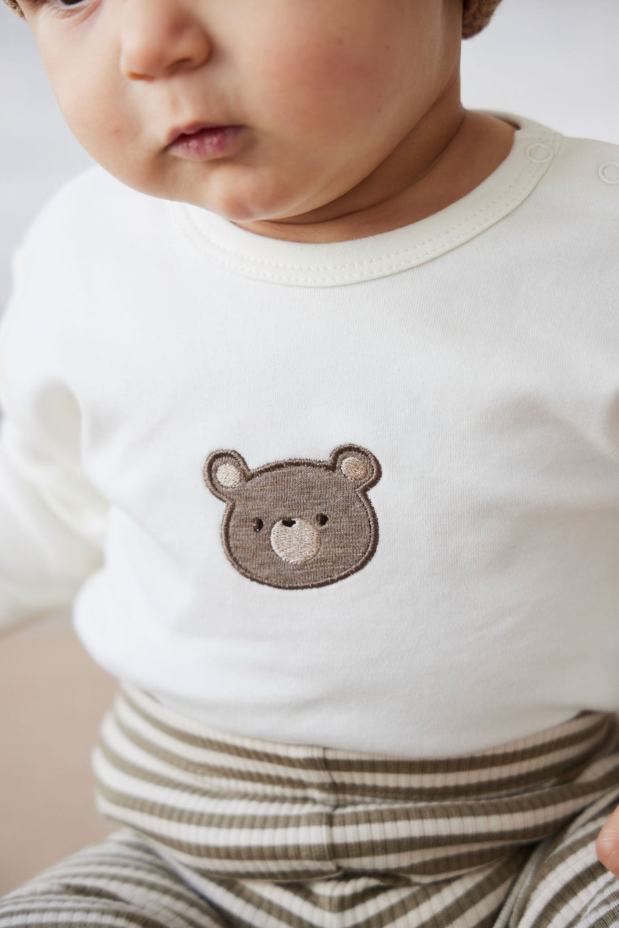 Pima Cotton Arnold Long Sleeve Top - Cloud Bear Childrens Top from Jamie Kay Australia