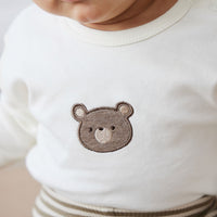 Pima Cotton Arnold Long Sleeve Top - Cloud Bear Childrens Top from Jamie Kay Australia