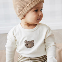 Pima Cotton Arnold Long Sleeve Top - Cloud Bear Childrens Top from Jamie Kay Australia