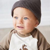 Leon Knitted Beanie - Wolf Childrens Hat from Jamie Kay Australia