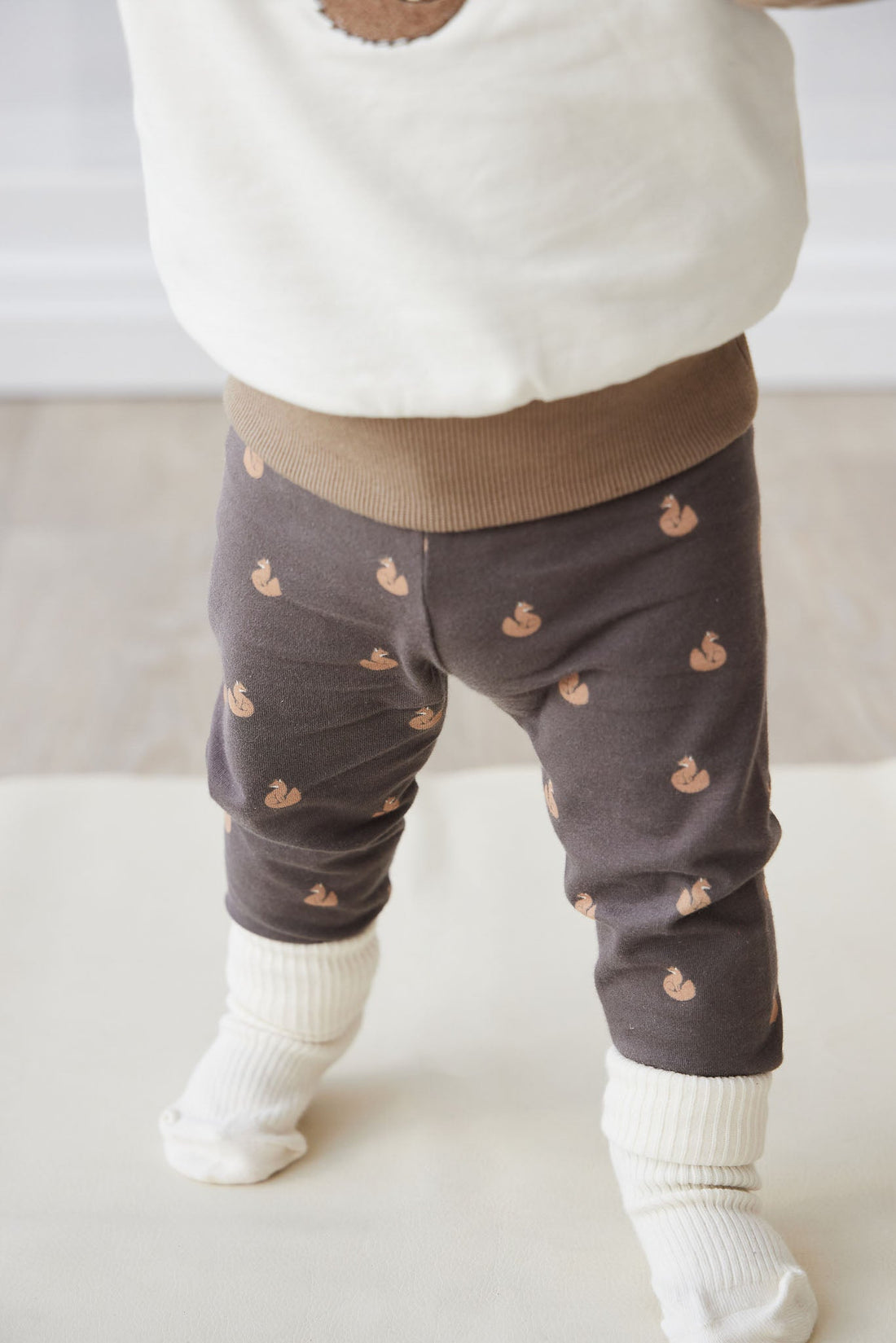 Organic Cotton Everyday Legging - Fox Cubs Wolf Childrens Legging from Jamie Kay Australia