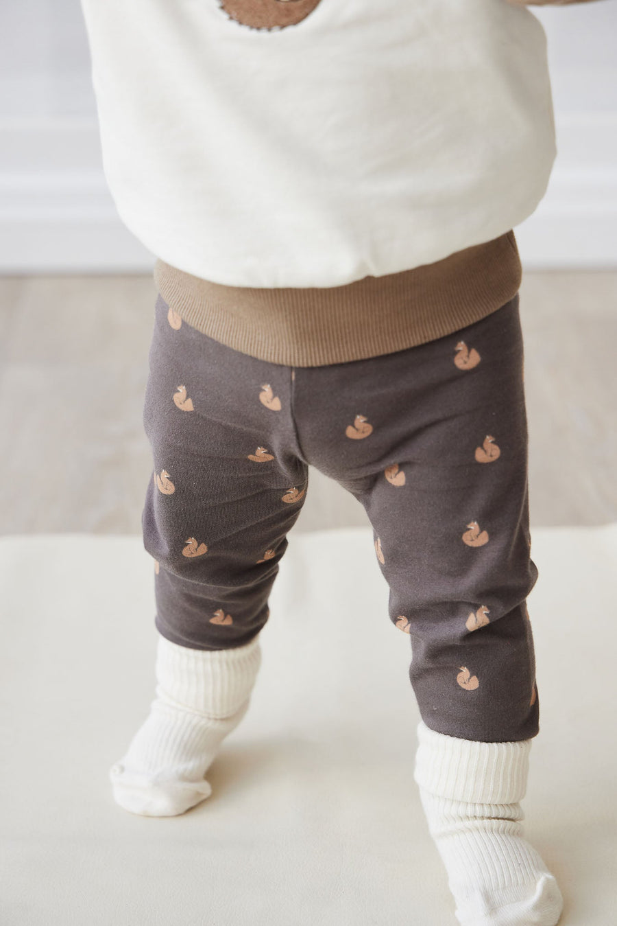 Organic Cotton Everyday Legging - Fox Cubs Wolf Childrens Legging from Jamie Kay Australia