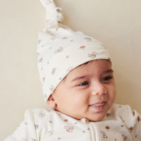 Organic Cotton Knot Beanie - Woodland Friends Childrens Hat from Jamie Kay Australia