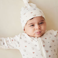 Organic Cotton Knot Beanie - Woodland Friends Childrens Hat from Jamie Kay Australia