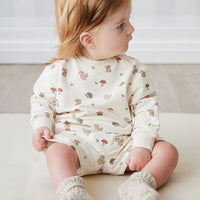 Organic Cotton Jalen Oversized Jumper - Woodland Friends Childrens Top from Jamie Kay Australia