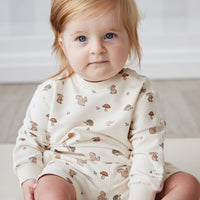 Organic Cotton Jalen Oversized Jumper - Woodland Friends Childrens Top from Jamie Kay Australia