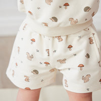 Organic Cotton Jalen Short - Woodland Friends Childrens Short from Jamie Kay Australia