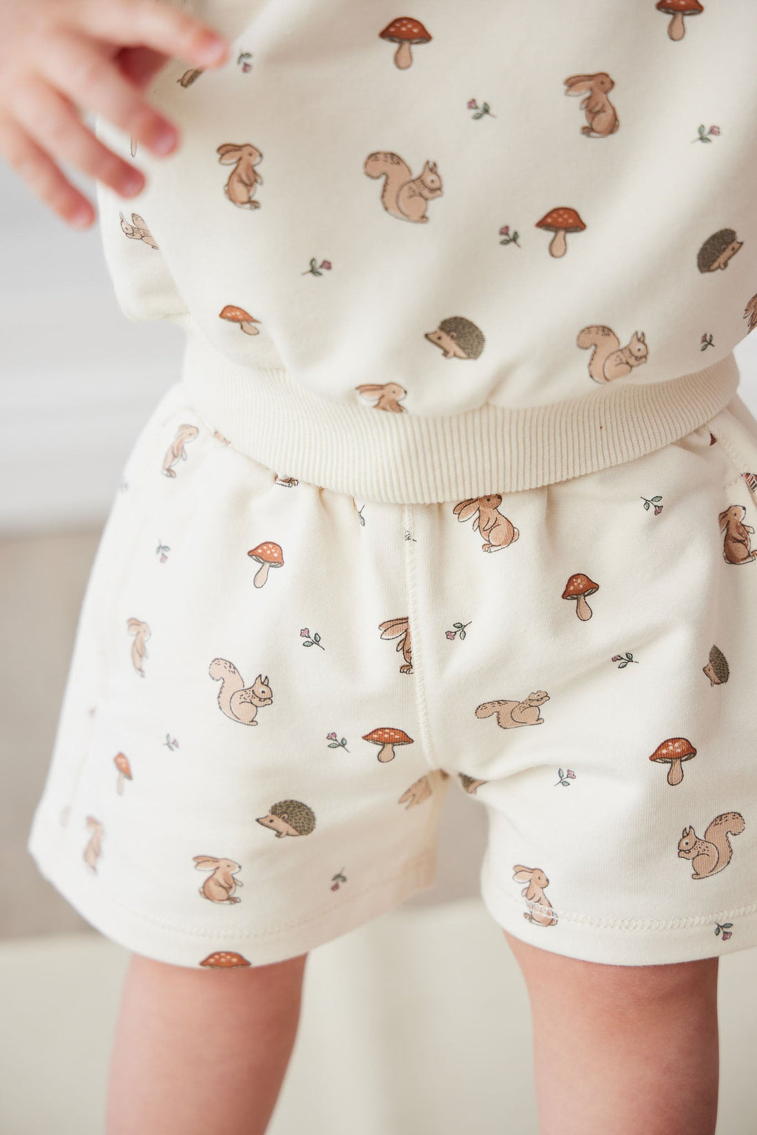 Organic Cotton Jalen Short - Woodland Friends Childrens Short from Jamie Kay Australia