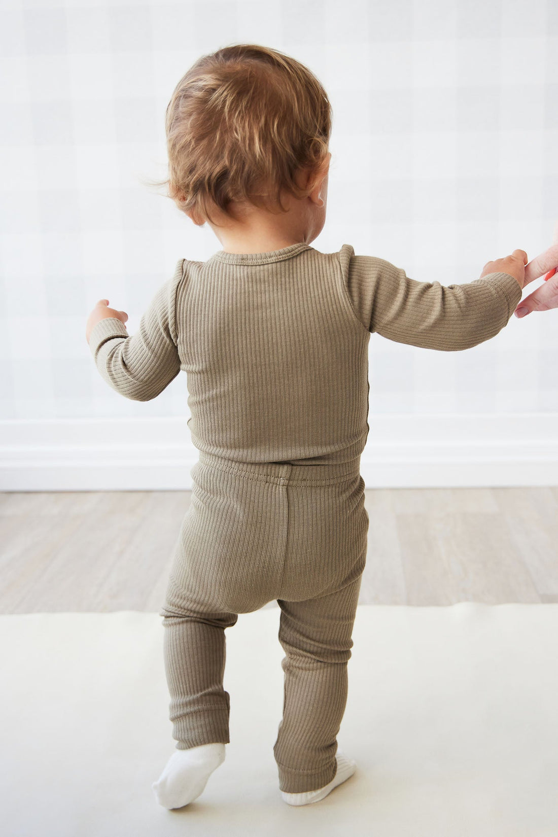 Organic Cotton Modal Elastane Legging - Oak Childrens Legging from Jamie Kay Australia