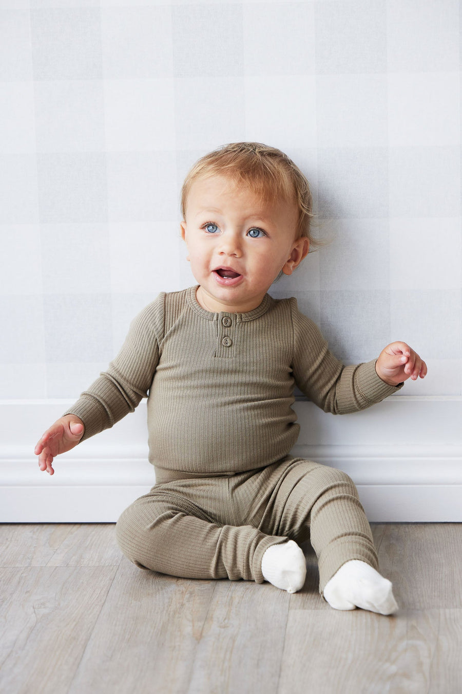 Organic Cotton Modal Elastane Legging - Oak Childrens Legging from Jamie Kay Australia