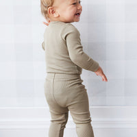 Organic Cotton Modal Elastane Legging - Oak Childrens Legging from Jamie Kay Australia