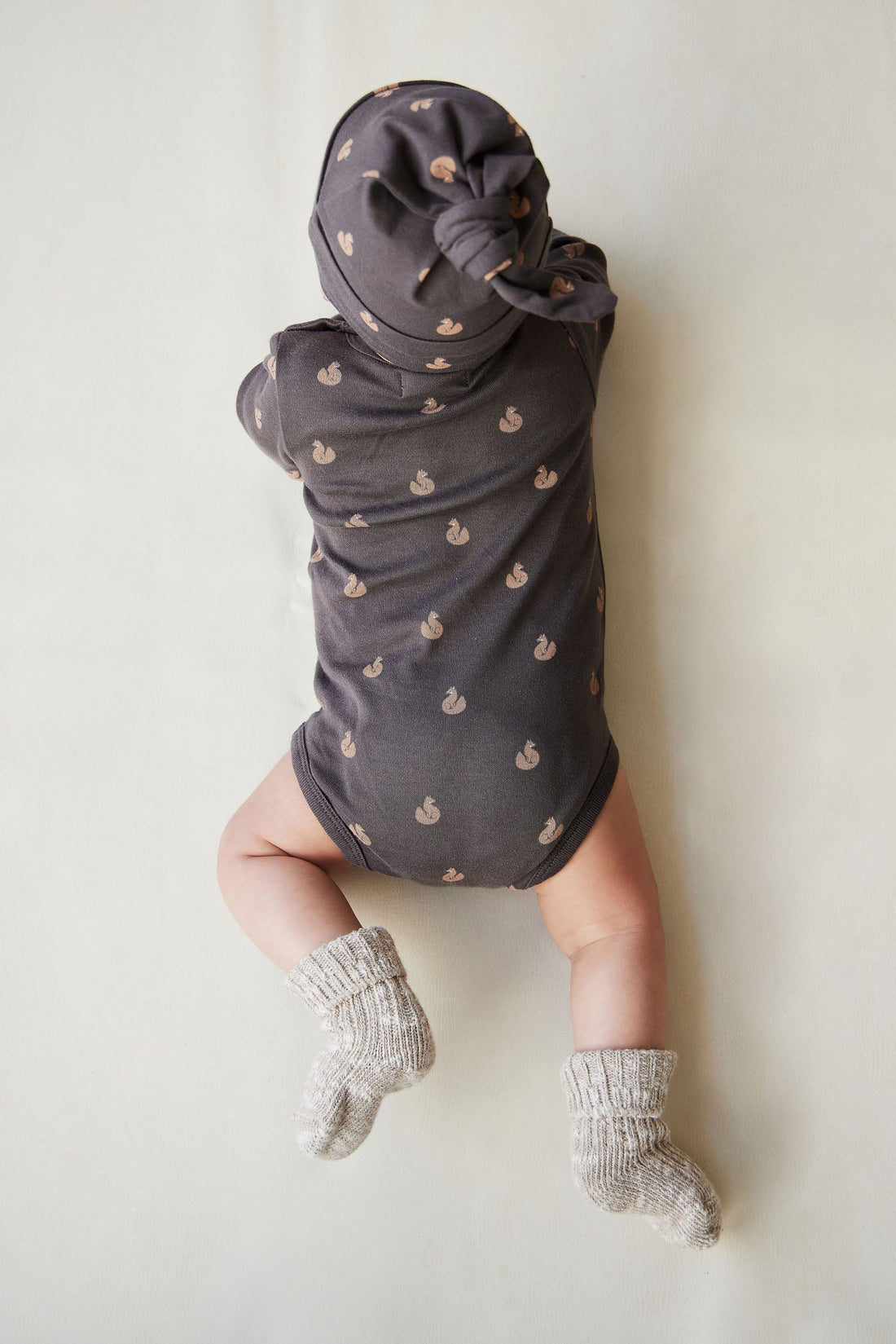 Organic Cotton Fernley Bodysuit - Fox Cubs Wolf Childrens Bodysuit from Jamie Kay Australia