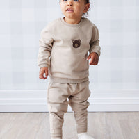 Organic Cotton Morgan Track Pant - Fawn Childrens Pant from Jamie Kay Australia