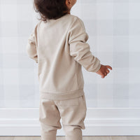 Organic Cotton Morgan Track Pant - Fawn Childrens Pant from Jamie Kay Australia