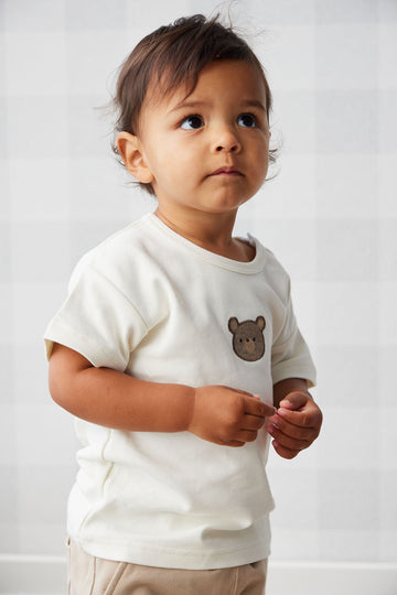 Pima Cotton Hunter Tee - Cloud Bear Childrens Top from Jamie Kay Australia